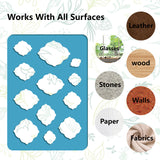 Acrylic Earring Handwork Template, Card Leather Cutting Stencils, Deep Sky Blue, Geometric Pattern, 130x90x2mm, 2pcs/set