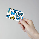 PVC Plastic Waterproof Card Stickers, Self-adhesion Card Skin for Bank Card Decor, Rectangle, Butterfly, 186.3x137.3mm