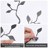 PVC Wall Stickers, Rectangle, for Home Living Room Bedroom Decoration, Apple Pattern, 290x800mm