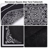 2Pcs 2 Style Non-woven Square Altar Tarot Tablecloth, Pentagram Sun Moon Tablecloth, Mixed Patterns, 490x490x0.3mm, 1pc/style