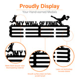 Sports Theme Iron Medal Hanger Holder Display Wall Rack, with Screws, Word My Wall of Fame, Football Pattern, 150x400mm