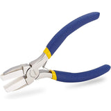 High Carbon Steel Flat Nose Pliers, Nylon Jaw Pliers, Blue, 140x78x12mm