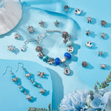 Ocean Theme Tibetan Style Alloy European Beads, Large Hole Beads, Tortoise & Starfish & Shell, Antique Silver, 9~20x8~13x6~11.5mm, Hole: 4~5mm, 64pcs/set