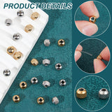 100Pcs 2 Colors 201 Stainless Steel Beads, Cadmium Free & Nickel Free & Lead Free, Rondelle, Mixed Color, 6x5.5mm, Hole: 2mm, 50pcs/color