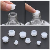 24Pcs 4 Style Silicone Bottle Seal Plug, Reusable Replacement Bottle Stopper, White, 11~19x9~11mm, Pin: 7~15mm, 6pcs/style
