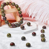 Natural Dragon Blood Jasper Bead Strands, Round, 8mm, Hole: 1mm, about 46~48pcs/strand, 14.96 inch', 2strands/box