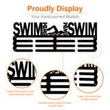 Iron Medal Hanger Holder Display Wall Rack, 2-Line, with Screws, Swim, Sports, 150x400mm