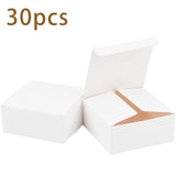Foldable Cardboard Paper Jewelry Boxes, Gift Packaging Boxes, White, 9x9x4cm