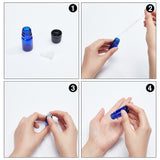 24 Sets Empty Glass Essential Oil Bottles, with Dropping Plug, 10Pcs Plastic Dropper & 4Pcs Funnel Hopper, Royal Blue, Finished: 2.2x5.4cm, Capacity: 5ml(0.17fl. oz)