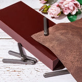 Plastic Punching Pad, Hole Punch Stamping Tool, DIY Leather Craft Tools, Rectangle, Dark Red, 20x8x2.1~2.3cm