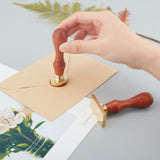 Wax Seal Stamp Set, Sealing Wax Stamp Solid Brass Head,  Wood Handle Retro Brass Stamp Kit Removable, for Envelopes Invitations, Gift Card, Bird Pattern, 9x3x2.2cm