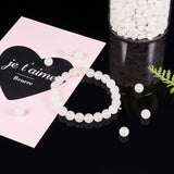 Natural White Jade Beads Strands, Round, 8mm, Hole: 1mm, about 120pcs/box