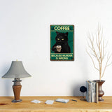 Vintage Metal Iron Tin Sign Poster, Wall Decor for Bars, Restaurants, Cafes Pubs, Cat Shape, 300x200x0.5mm, Hole: 5x5mm