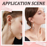 60Pcs 304 Stainless Steel Leverback Earring Findings, with Loop, Rose Gold, 16x10x2mm, Hole: 1.4mm, Pin: 0.7x0.9mm