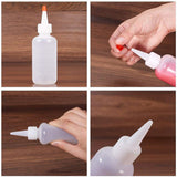 120ml Plastic Glue Bottles, White, 11x4.6cm, capacity: 120ml, 12pcs/set