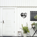 Iron Wall Signs, Metal Art Wall Decoration, for Living Room, Home, Office, Garden, Kitchen, Hotel, Balcony, Musical Note Pattern, 300x250x1mm