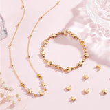 20Pcs 2 Style Brass Beads, Cadmium Free & Lead Free, Moon & Star, Golden, 7x6~7.5x3~3.5mm, Hole: 1~1.4mm, 10pcs/style