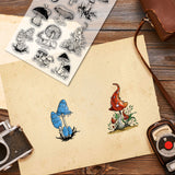 Custom PVC Plastic Clear Stamps, for DIY Scrapbooking, Photo Album Decorative, Cards Making, Stamp Sheets, Film Frame, Mushroom, 160x110x3mm