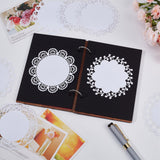 3 Sets 2 Styles Round Lace Scrapbooking Paper Pads, for DIY Scrapbooking, Photo Album, White, 9.9~10.3x0.02cm, 10pcs/set