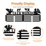 Taekwondo Theme Fashion Iron Medal Hanger Holder Display Wall Rack, with Screws, Dragon Pattern, 150x400mm