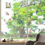 8 Sheets 8 Styles PVC Waterproof Wall Stickers, Self-Adhesive Decals, for Window or Stairway Home Decoration, Rectangle, Flower, 200x145mm, about 1 sheet/style