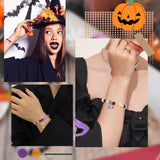 Halloween Bracelet Making Kit, Including Glass Imitation Jade & Acrylic Pearl Beads, Witch & Skeleton & Spider Alloy Pendants, Mixed Color, 182Pcs/box