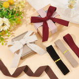 6Pcs 6 Colors Flat Faux Suede Fabric Ribbons, Polyester Ribbon for Clothing Accessories, Bow Making, with 6Pcs Metallic Wire Twist Ties, Mixed Color, 1 inch(24mm)/pc, about 1.09 Yards(1m)/pc, 1pc/color