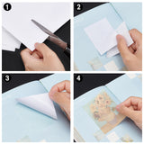 Cotton & Paper Pad Stickers, with Double Adhesive Back, for Anti Slip Accessories, Rectangle, White, 253x252.5x0.2mm