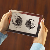 Custom PVC Plastic Clear Stamps, for DIY Scrapbooking, Photo Album Decorative, Cards Making, Moon, 160x110x3mm