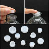 50Pcs 5 Style Plastic Bottle Stoppers, for Wine Bottle, Column, White, 14.5~24.5x10~11mm, Inner Diameter: 9.5~19mm, 10pcs/style