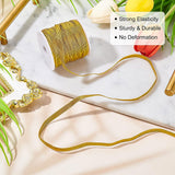 Flat Nylon Elastic Cords, for DIY Accessories, with 1Pc Plastic Empty Spools, Gold, 7mm, about 25.15~27.34 Yards(23~25m)/Roll