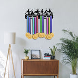 Sports Theme Iron Medal Hanger Holder Display Wall Rack, with Screws, Ballet Pattern, 150x400mm
