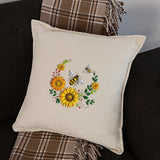4 Sheets 11.6x8.2 Inch Stick and Stitch Embroidery Patterns, Non-woven Fabrics Water Soluble Embroidery Stabilizers, Sunflower, 297x210mmm