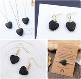 2 Strands Natural Lava Rock Beads Strands, Heart, 10x10x5mm, Hole: 0.6mm, about 39~40pcs/strand, 15.67 inch(39.8cm)