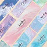 90Pcs 9 Style Handmade Soap Paper Tag, Rectangle with Word Pattern, Both Sides Coated Art Paper Tape with Tectorial Membrane, for Soap Packaging, Mixed Color, 50x210mm, 10pcs/style