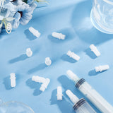 Plastic Luer Lock Syringe Tip Caps, Disposable Syringe Cap, for Liquid Sampling in the Laboratory, White, 1.9x0.9cm, 70pcs/box