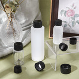 56Pcs 4 Style Plastic Screw-On Caps, Bottle Jug Storage Cap Lids, Flat Round, Black, 20~30.5x15~17mm, Inner Diameter: 18~28mm, 14pcs/style