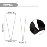 20Pcs V Shape Steel Bra Underwire, Sturdy Metal Bra Wire for Evening Dress, Platinum, 88x37x3mm