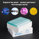 20Pcs Glass Double Concave Slide, for Microscope, Lab Supplies, Rectangle, Clear, 76.5x25x1mm