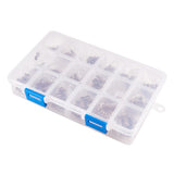 Alloy Spacer Beads, Mixed Shapes, Red Copper, Plastic Box: 16.5x10.8x3cm, about 30pcs/compartment, 540pcs/set