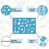 Acrylic Earring Handwork Template, Card Leather Cutting Stencils, Deep Sky Blue, Musical Note Pattern, 130x90x2mm, 2pcs/set