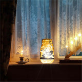 PVC Lamp Film for DIY Colorful Light Hanging Lamp Frosted Glass Jar, Mermaid, 200x90mm, 6pcs/set