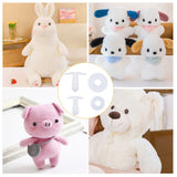 52 Sets 2 Style Plastic Doll Joints, with Washers, DIY Crafts Stuffed Toy Teddy Bear Accessories, White, 17~17.5x14.5~20mm, 26 sets/style