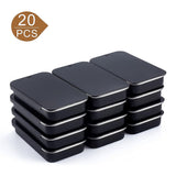Rectangle Iron Tin Cans, Iron Jar, Storage Containers for Cosmetic, Candles, Candies, with Lid, Gunmetal, 6x3.4x1cm
