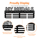 Fashion Iron Medal Hanger Holder Display Wall Rack, with Screws, Word My Medals Dream Believe Achieve, Word, 150x400mm