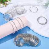 Steel Memory Wire,Bracelets Making, Platinum, 20 Gauge, 0.8mm, 300 circles