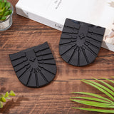 Anti Skid Rubber Shoes Bottom Heel Sole, Wear Resistant Raised Grain Repair Sole Pad for Boots, Leather Shoes, Coffee, 190x87x8.5mm, 2pcs/set