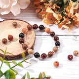 Natural Wood Beads, Lead Free, Round, Mix Style, Mixed Color, 8~8.5mm, Hole: 1.5mm, about 50pcs/strand, 15.5 inch(39.5cm)