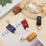 6Pcs 6 Colors Plastic Hand Sanitizer Bottle, Refillable Squeeze Bottles, with PU Leather Cover and Keychain Clasp, Mixed Color, 14~14.5cm, Capacity: 30ml(1.01fl. oz), 1pc/color