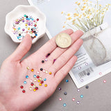 Imitation Taiwan Acrylic Rhinestone Cabochons, Faceted, Half Round, Mixed Color, 4x1.5mm, about 450pcs/compartment, about 10800pcs/box